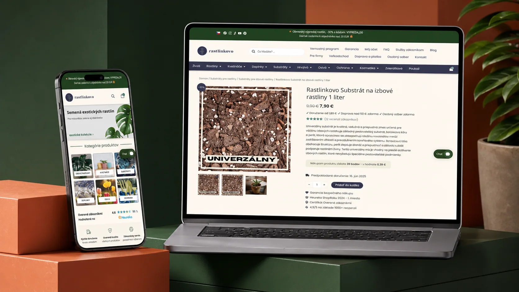 Rastlinkovo store verified on mobile and laptop